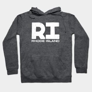 RI Rhode Island Vintage State Typography Hoodie